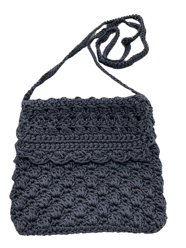 Crochet Bag - Small Dark Grey