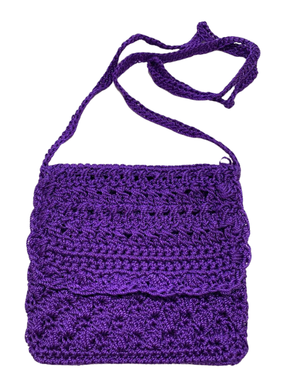 Purple crochet bag hotsell