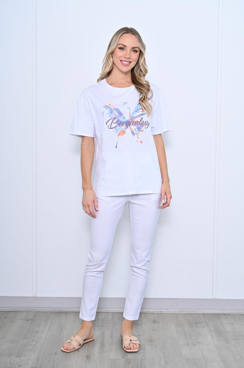 Tee - Butterfly White