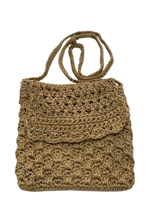 Crochet Bag - Small Sand Silver