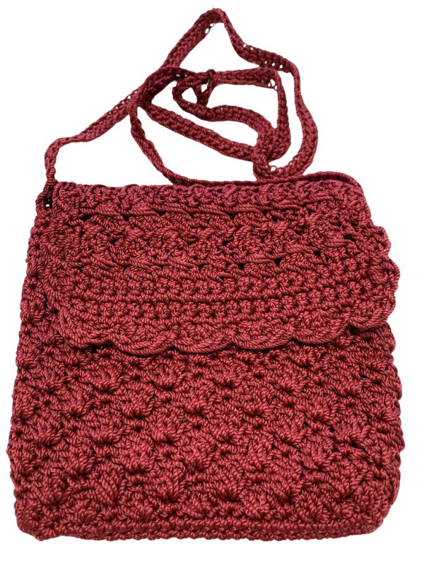 Crochet Bag - Small Burgundy