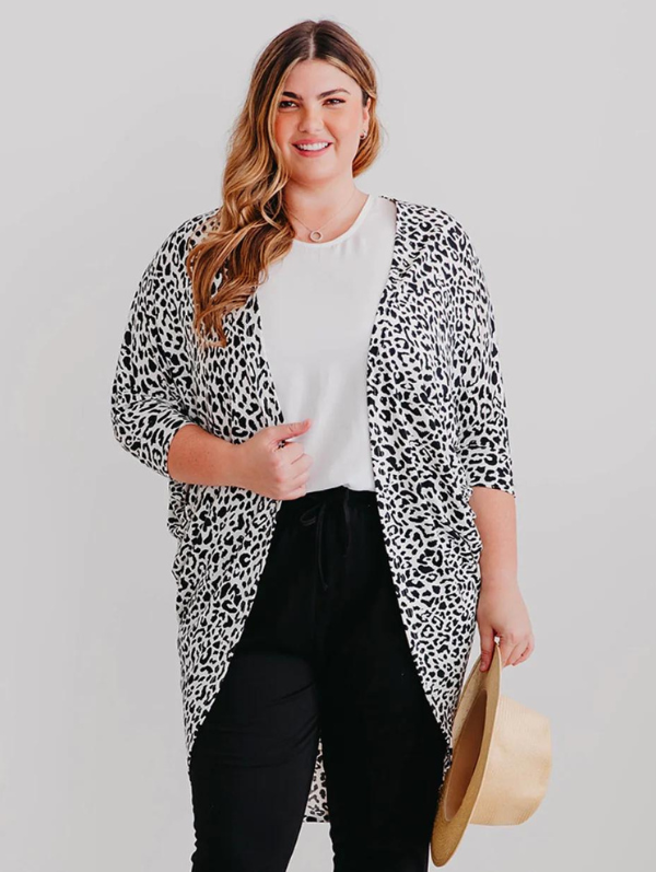 Rose Leopard Shrug