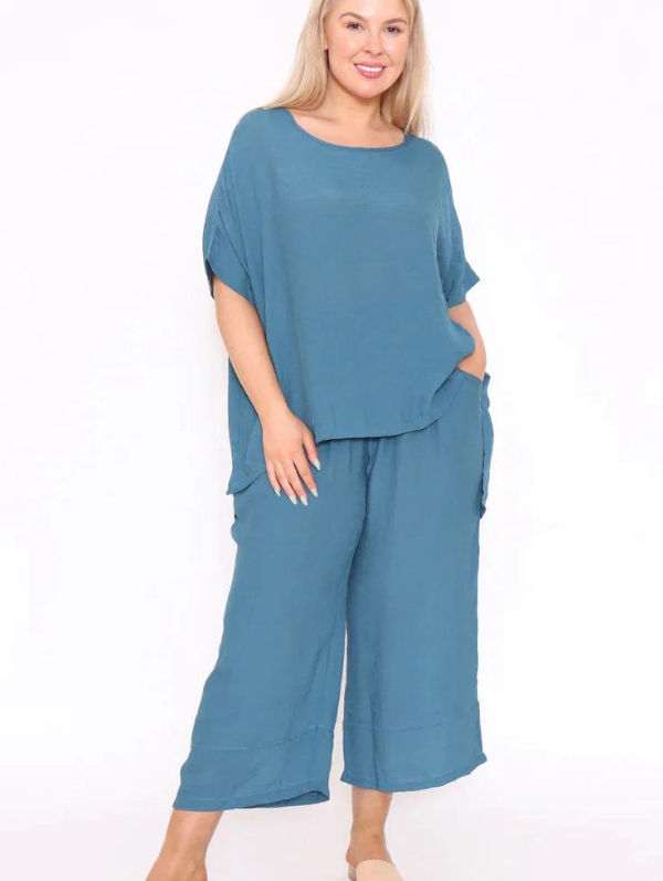 Sara Teal Top - Wilkie Design women's fashion