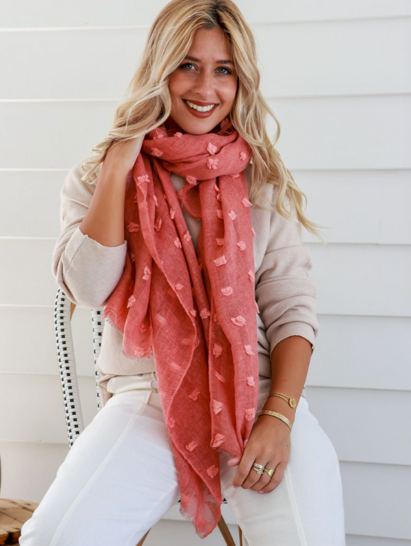 Terracotta Fleck Scarf