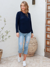 Chloe Zip Knit Navy