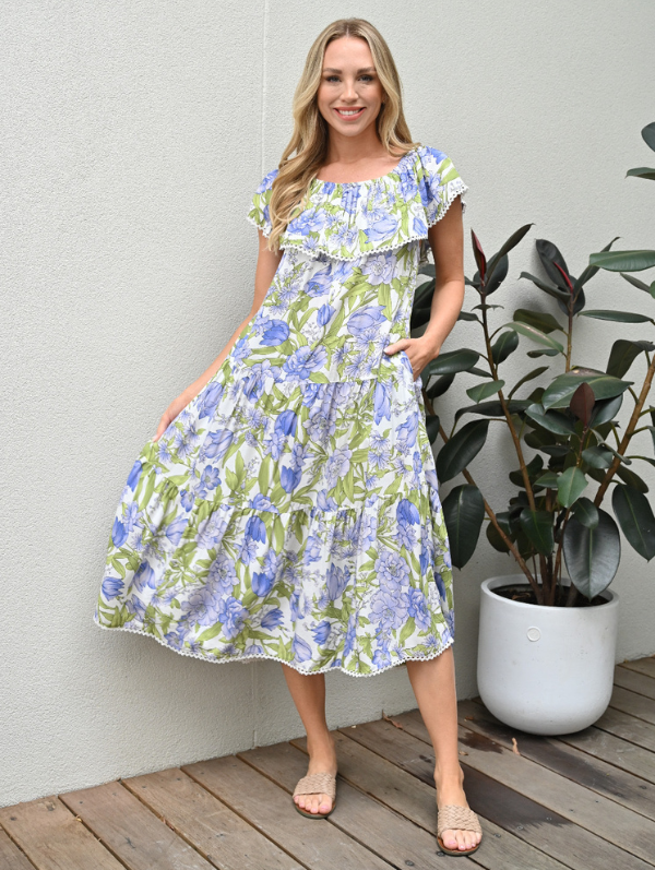 Frankie Blue / Green Maxi Dress