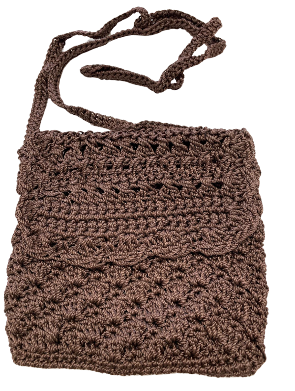 Crochet Bag - Small Dark Brown