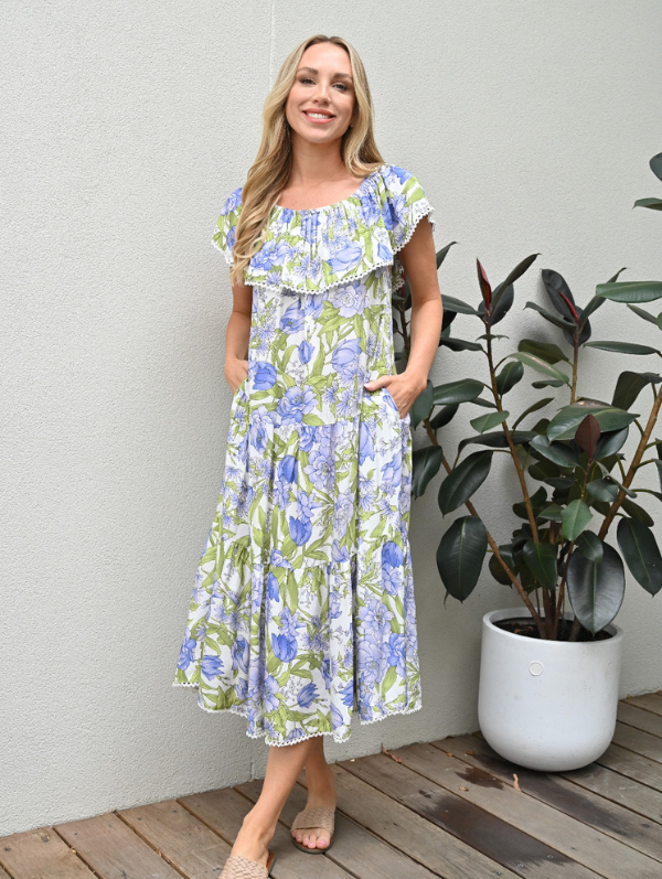 Frankie Blue / Green Maxi Dress