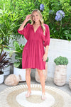 Baylee Dress Wine