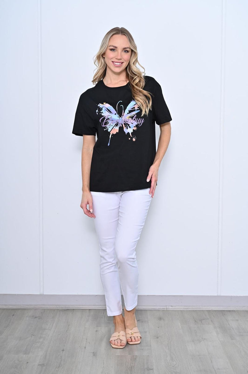 Tee - Butterfly Black