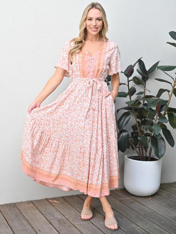 Emilie Dress Peach