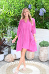 Baylee Dress Hot Pink