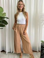 Breana Tan Linen Pants