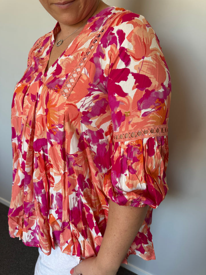 Leah Top Pink / Orange