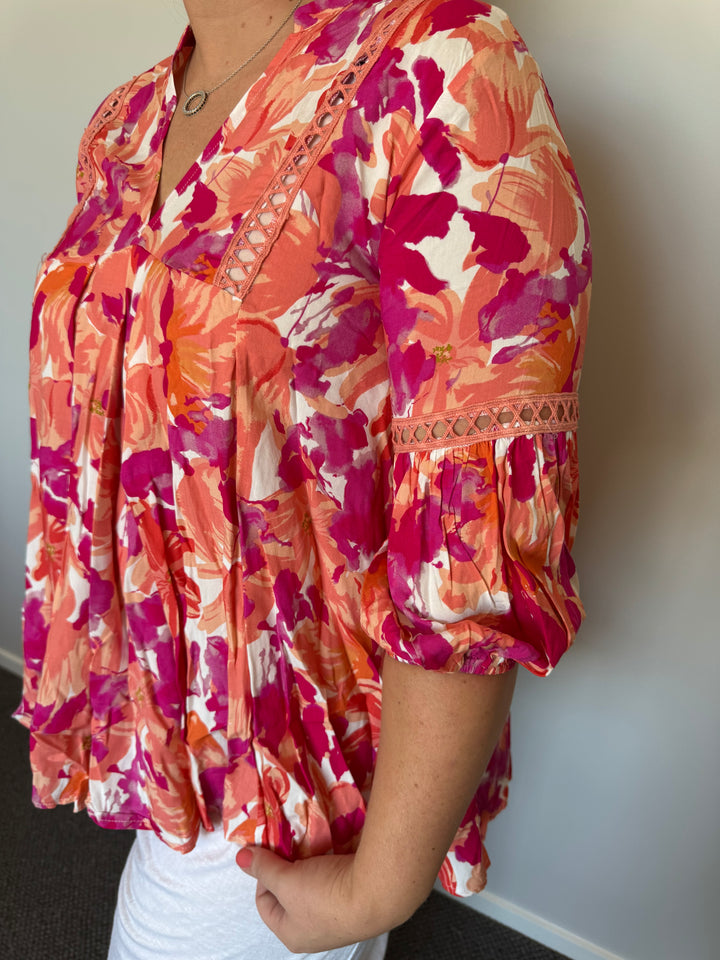 Leah Top Pink / Orange