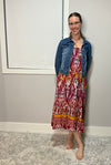 Mara Skirt Red / Blue