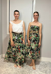 Mara Black Tropical Skirt