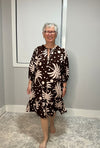 Nyah Dress Brown Palm