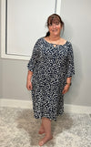 Kyra Dress Navy Spot