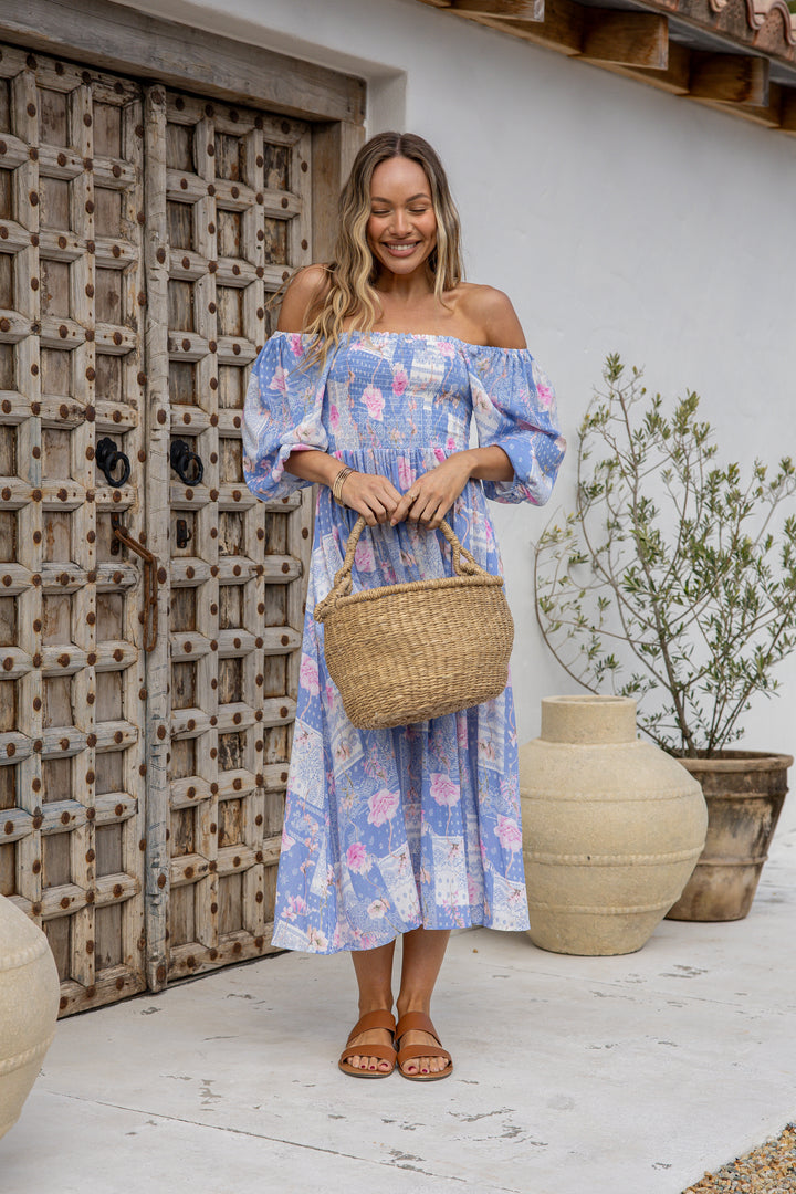 Petals n Paisley Midi Dress