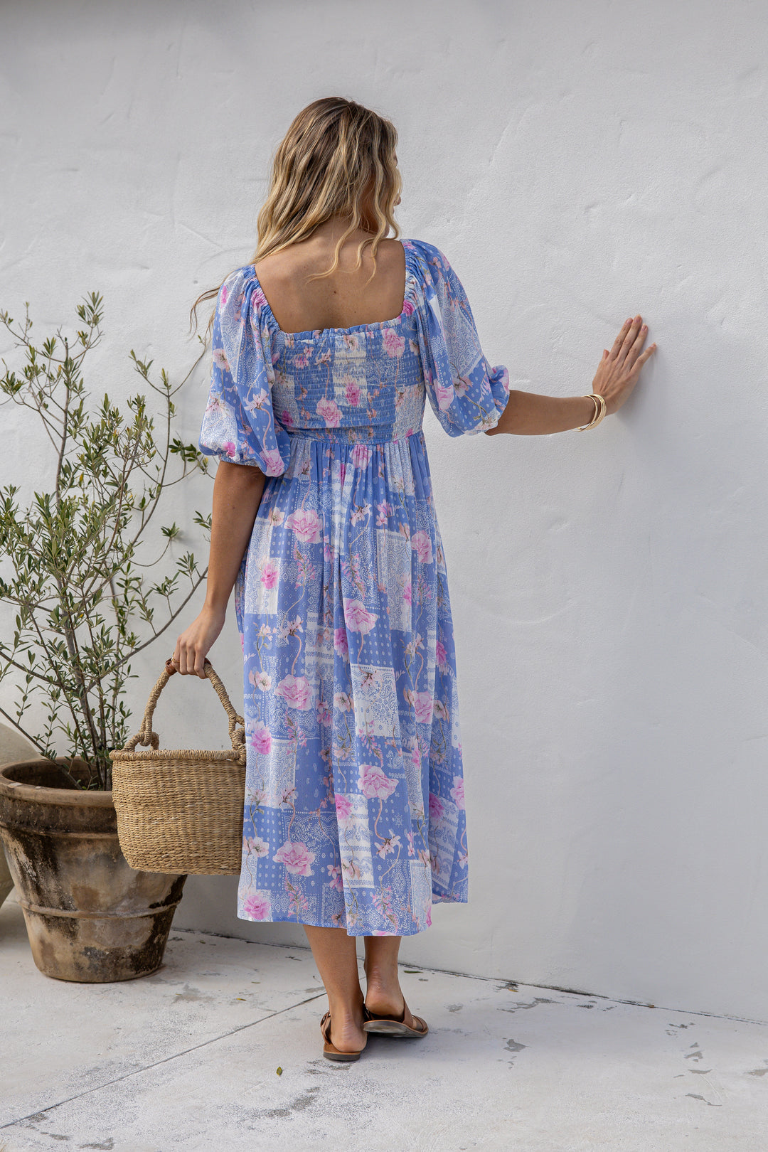 Petals n Paisley Midi Dress