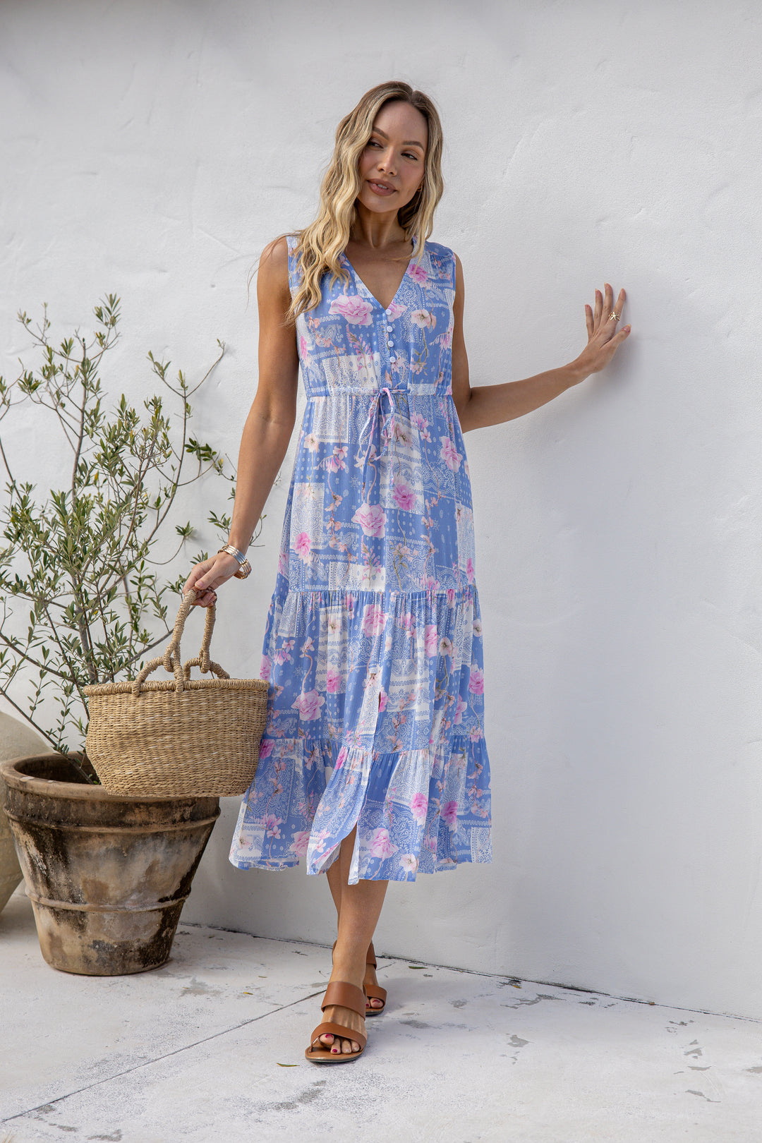 Petals n Paisley Maxi Dress