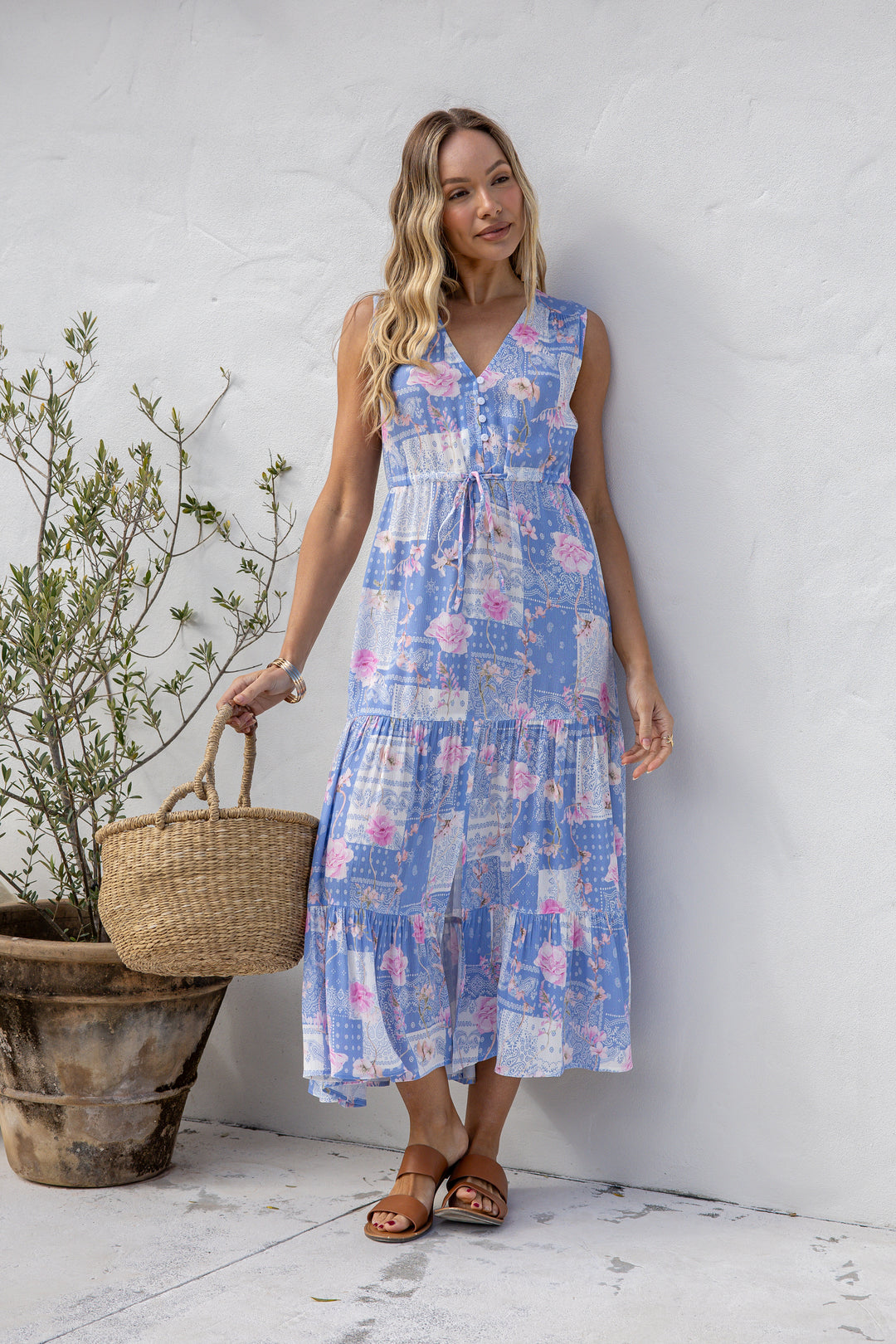 Petals n Paisley Maxi Dress