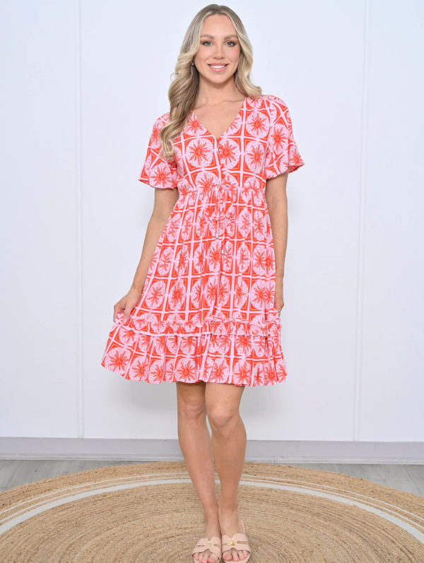 Megan Dress Red Sun