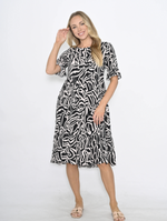 Miley Dress Black Zebra