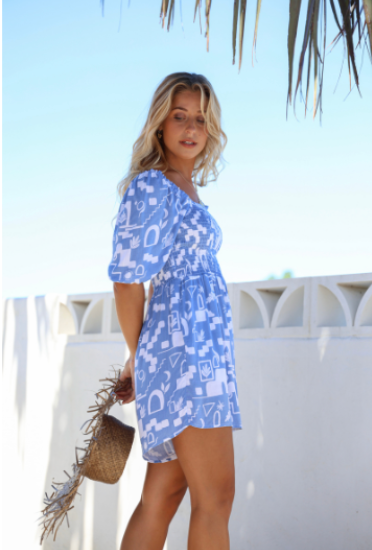 Morocco Playsuit Blue
