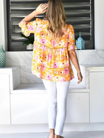 Riley Orange Floral Top