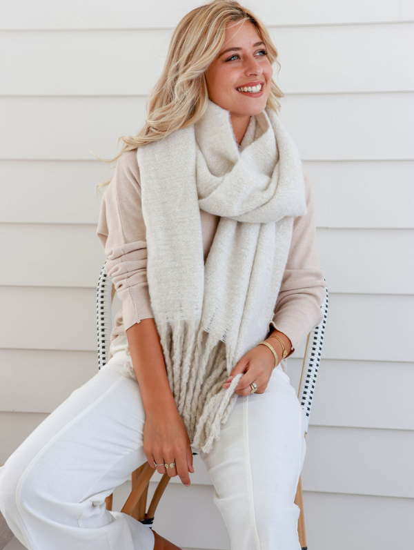 Winter Scarf Soft Cream