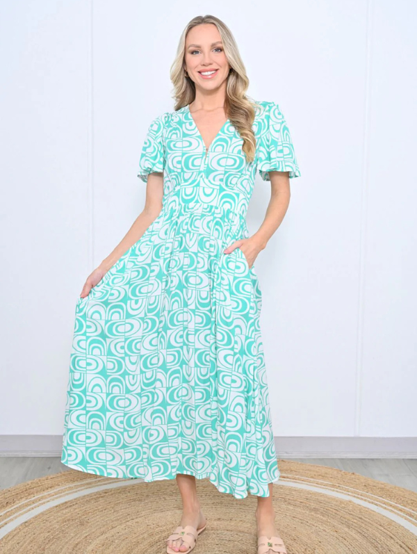 Tarlia Dress Aqua