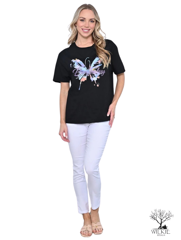 Tee - Butterfly Black