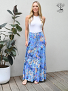 Mara Blue Tropical Skirt