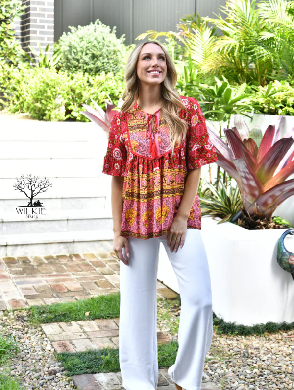 Stevie Top Red / Yellow
