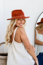 Fedora Winter Hat Terracotta