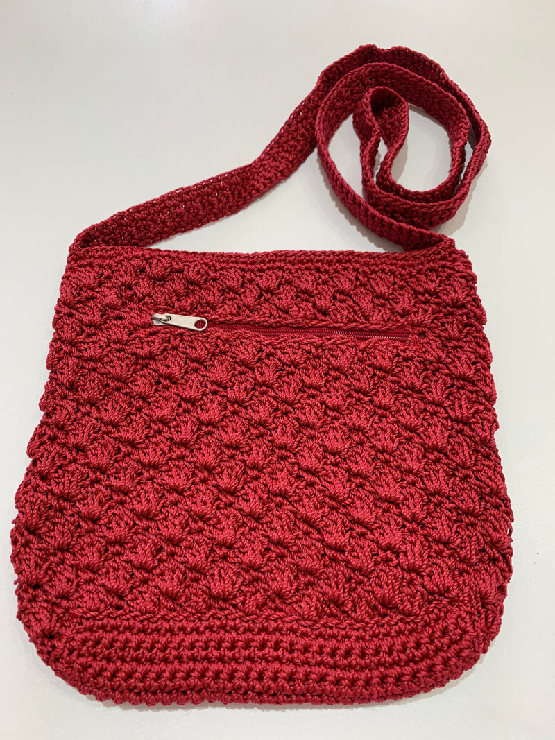 Crochet Bag - Medium Deep Red