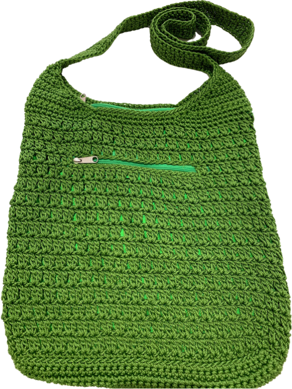 Crochet Bag - Large Green